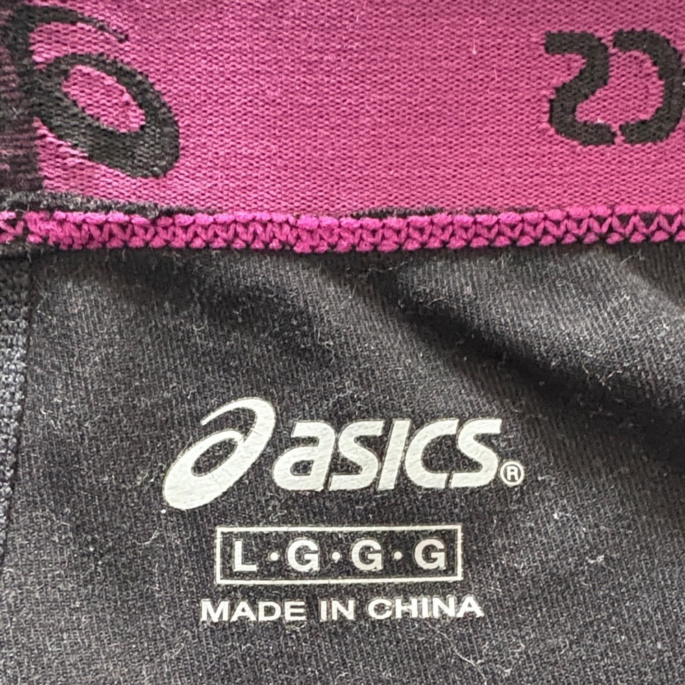 Bundle of French Laundry Black Leggings & ASICS Black & Purple Leggings Size L - Picture 6 of 10
